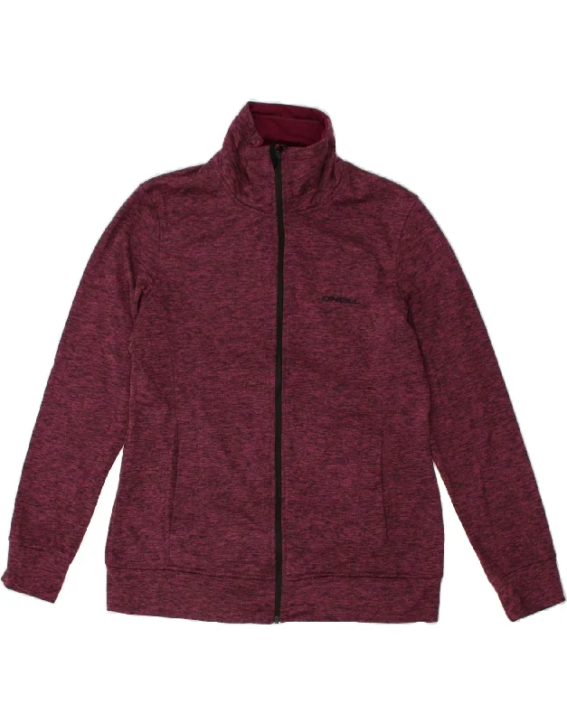 O'NEILL Womens Tracksuit Top Jacket UK 18 XL Maroon Flecked Polyester Chenille Jacket Brocade Jacket Lace Jacket