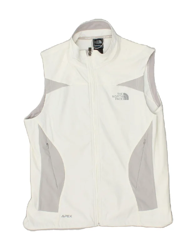 THE NORTH FACE Womens Sleeveless Tracksuit Top Jacket UK 16 Large White Herringbone Jacket Checkered Jacket Solid Jacket