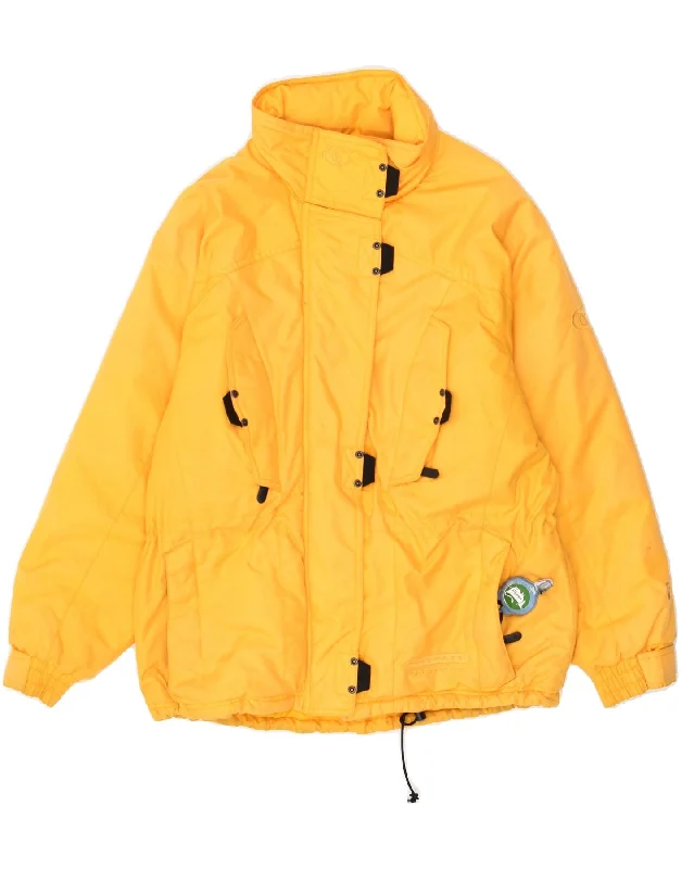 TRESPASS Womens Loose Fit Hooded Ski Jacket UK 10 Small Yellow Polyamide Satin Jacket Silk Jacket Chiffon Jacket