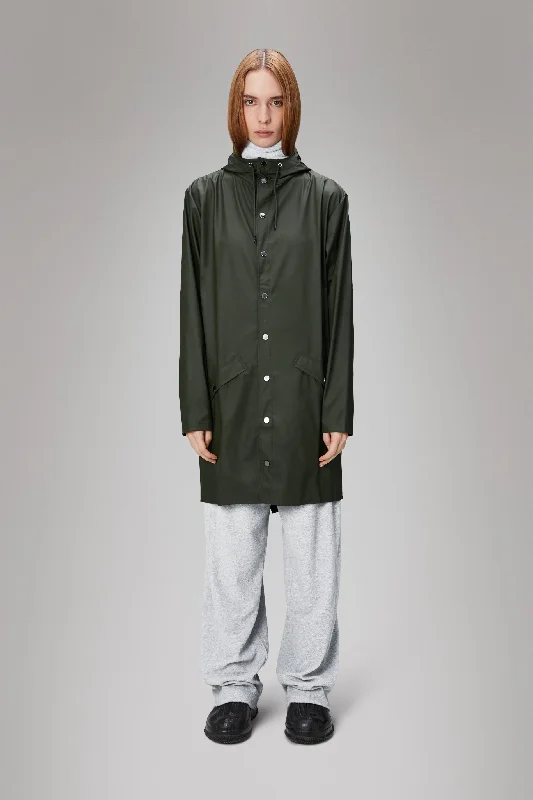 Long Jacket - Green Cotton Jacket Linen Jacket Terry Jacket