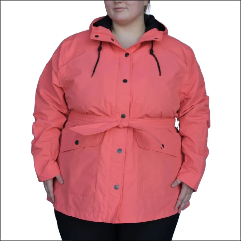 Snow Country Outerwear Women’s Rain Jacket  1X-6X Plus Size Short Trench Coat Manchester Jacket Blazer Coat