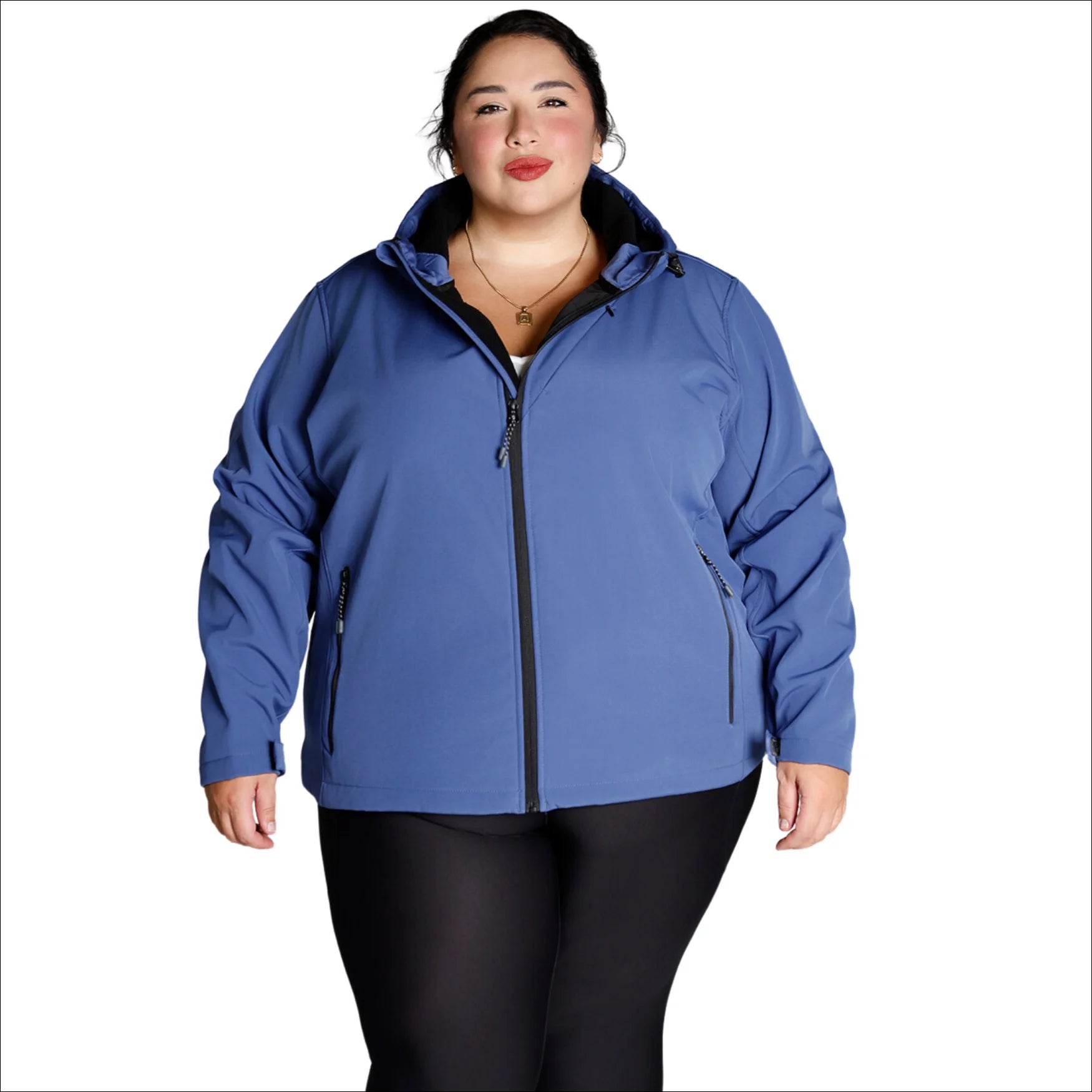 Women’s Plus Size Micro Fleece 1X-6X Soft Shell Jacket Ribbed Jacket Pleated Jacket Ruffled Jacket