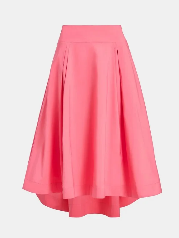 Essential Antwerp Pleated Skirt - Pink velvet skirt rich