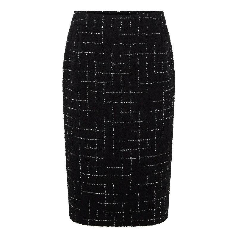 Hope Tailored Glitter Check Wool Skirt lace skirt romantic