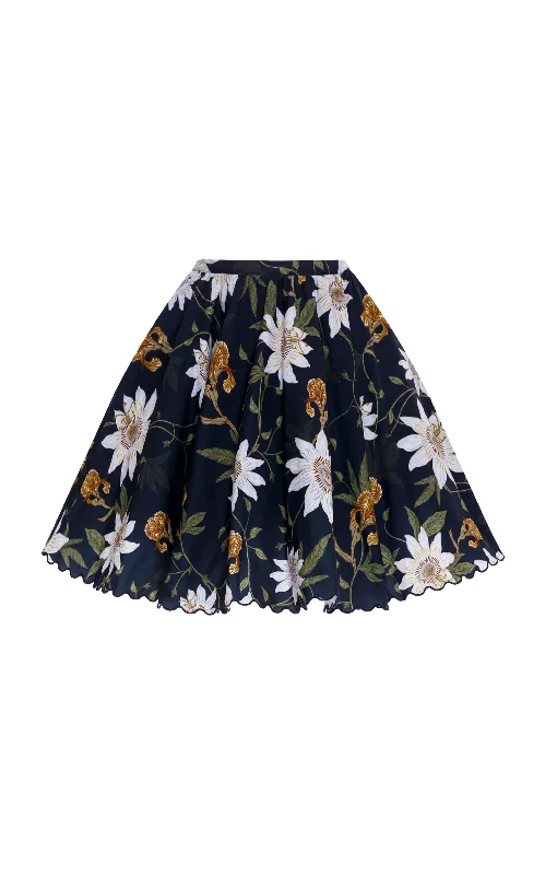 Leonora Pasiflora Mini Skirt ruffled skirt detail