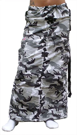 Ufo Utility Cargo Skirt (Grey Camo) silk skirt elegant