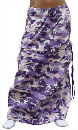 Ufo Utility Cargo Skirt  (Purple Camo) leather skirt refined