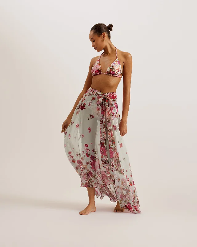 Danisee Beach To Bar Midi Skirt Cover Up Pink boho skirt vibe