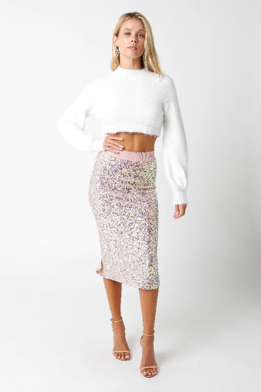 My Way Sequin Skirt denim skirt classic